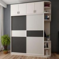 移定做实木衣柜现代简约壁柜推拉耐磨板肤感钢琴烤漆滑动 A02