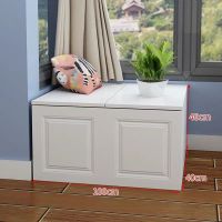 可定制欧式飘窗柜上开可坐卧室落地柜阳台收纳飘窗柜子储物柜 长100高40深402门