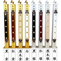 楼梯扶手楼梯护栏室内阳台围栏pvc扶手现代简约栏杆铝镁合金扶手 4排拉丝立柱