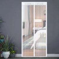 鱼线丝纱网防蚊帘魔术贴粘贴免打孔夏季家用高档卧室磁性纱窗沙 金刚款【白色】+魔术贴 85*205