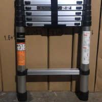 梯子家用折叠多功能加厚铝合金伸缩梯人字梯升降工程梯小楼梯 [德标]加厚靠墙直梯4.3米