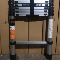 梯子家用折叠多功能加厚铝合金伸缩梯人字梯升降工程梯小楼梯 [德标]加厚靠墙直梯5.9米