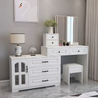 多功能梳妆台收纳柜一体经济型化妆台桌现代简约梳妆台卧室小户型