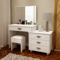梳妆台收纳柜一体多功能烤漆化妆台现代简约梳妆台卧室组装小户型