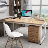 简易圆角电脑桌台式家用书桌卧室写字台双人现代经济型办公桌
