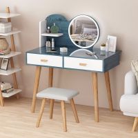 梳妆台卧室少女房间化妆台桌子欧式网红化妆桌椅带镜子迷你小型