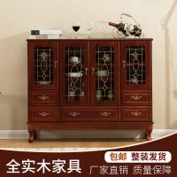 厨房柜子架置物架碗柜酒柜储物柜实木收纳柜橱柜餐边柜茶水柜客厅
