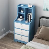 带锁床头柜卧室简约现代床边小柜子出租房储物柜能小型床边柜