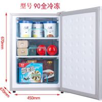 全冷冻小型家用冷冻小冰箱迷你冻母乳小冰柜茶叶储存奶冷冻柜|90单门银色