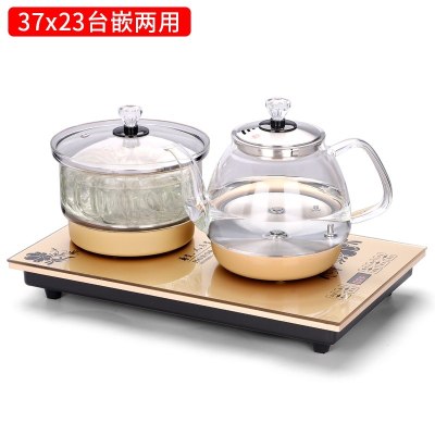 茶壶套装家用泡茶器全自动功夫玻璃茶壶冲茶器茶具电磁炉煮茶壶|37x23尺寸(台嵌两用)