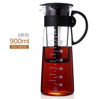 咖啡冷萃壶滴漏式带滤网冷泡壶美式玻璃咖啡壶家用小型萃茶|6杯份(900ml)_KN-9900