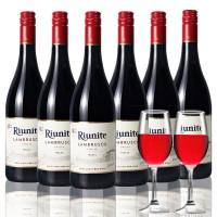 意大利优尼特(Riunite)莫斯卡托慕丝甜白桃红起泡葡萄酒 750ml单瓶整箱装 原瓶进口 红六支装750ml*6