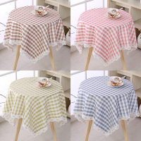 防水布艺桌布茶几布长方形餐桌正方形圆形椭圆田园清新格子布艺