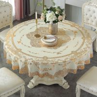 圆桌布防水防烫餐桌pvc塑料免洗圆形桌布高档烫金餐桌布
