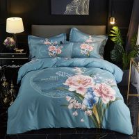 床上用品高档纯棉四件套大版全棉双人床单被套婚庆斜纹4件套