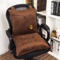 冬季连体坐垫靠垫一体办公室教室椅垫学生男女凳子座垫屁股软垫子