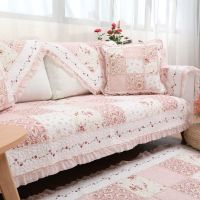 田园纯棉四季通用欧式布艺沙发垫全棉坐垫防滑靠背巾罩套