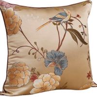 新中式抱枕刺绣花鸟靠垫含芯办公室午睡枕套床头客厅红木沙发靠垫