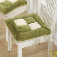 冬季加厚椅子垫子毛绒坐垫可拆洗带绑带家用办公室学生电脑餐椅垫