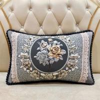 长方形腰套欧式奢华刺绣靠腰垫大号家用沙发抱枕汽车靠枕靠垫客厅