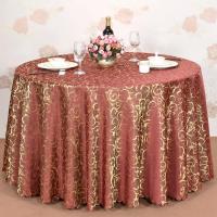酒店桌布欧式提花大圆桌布饭店台布餐厅桌布圆形餐桌布艺