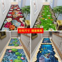 可裁剪欧式3d印花走廊地毯玄关门垫过道地垫满铺家用楼梯酒店地毯