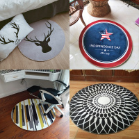 电脑椅圆形地毯北欧现代客厅茶几地垫卧室床边家用吊篮摇椅转椅垫