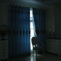 蕾丝双层绣花遮光布客厅窗帘成品落地窗飘窗卧室婚房