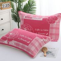 纯棉纱布枕巾一对装加大加厚成人三层纱布枕头巾高档情侣卡通枕巾