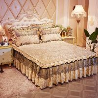 欧式蕾丝边秋冬季保暖床裙床罩单件席梦思防滑保护套天鹅绒床套2m