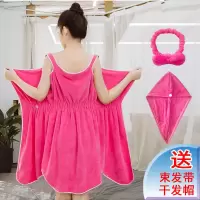 浴巾可穿抹胸吸水比纯棉的柔软吸水浴袍女浴裙
