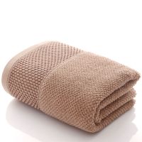 男女儿童毛巾纯棉浴巾成人加大情侣沐浴巾柔软吸水|蜂巢咖啡色 毛巾2条装