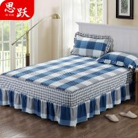 加厚夹棉床罩床裙单件加棉床群三件套床套床单床笠枕套床垫保护套