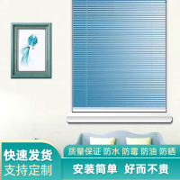 百叶窗帘卫生间遮光帘成品铝合金卷帘窗帘透气防水防油免打孔另买