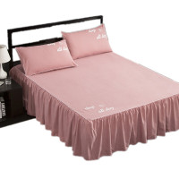 夏季席梦思纯色床裙床罩单件床垫防滑套床单床套保护套可配三件套