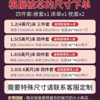 特价简约四件套六件套床上用品贴身不凉四季纯棉加厚秋冬床单被套