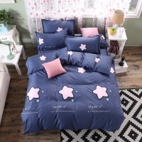 ins少女心床单三件套床上用品宿舍单人床1.2学生被套罩四双人卡通