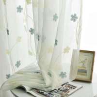 卧室阳台客厅飘窗魔术贴窗纱定制纱帘成品纱帘窗帘纱帘田园小清新