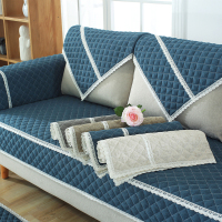 亚麻沙发垫加厚防滑纯色沙发坐垫布艺四季通用棉麻简约沙发巾套罩