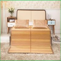 1.8米竹席夏凉席子折叠席单双人凉席1.2m1.8m2.0m|1.8x2.0米床含枕套一对