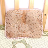 6岁可爱宝宝凉枕婴儿枕头新生儿冰丝枕头0-1-3-卡通午睡凉透气夏|咖啡色小圆点定型枕