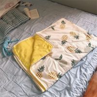 ins夏日小清新胡萝卜菠萝卡通芝麻街空调被午睡被可爱薄被子单人|菠萝夏凉被