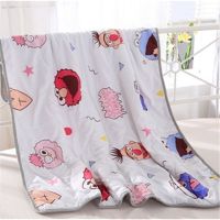 ins夏日小清新胡萝卜菠萝卡通芝麻街空调被午睡被可爱薄被子单人|芝麻街夏凉被