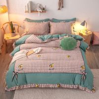 蝴蝶结床裙网红韩版公主风双人床单被套四件套单人床上用品