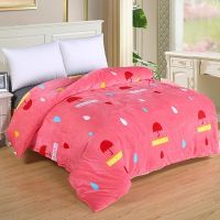 毛毛绒保暖被套加厚加绒法兰绒毛被罩珊瑚绒冬季学生单双人绒被套