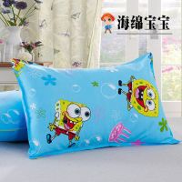 学生宿舍酒店用枕头芯送枕芯加枕套枕头一对装家用枕套护颈枕|海绵宝宝【枕芯+枕套】二只