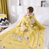 保暖儿童全棉带袖穿衣服防踢懒人被子冬被加厚学生宿舍可