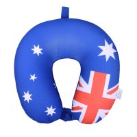 u型枕粒子颈枕午睡四季通用护颈枕头旅行枕汽车飞机靠枕|MYK3131-国旗