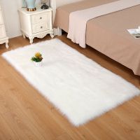 长毛绒地毯卧室满铺床边地垫仿羊毛客厅茶几垫沙发地毯白色飘窗垫