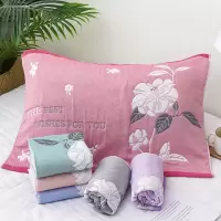 纯棉三层纱布加厚枕巾成人儿童全棉情侣枕巾加大加厚一对装2条